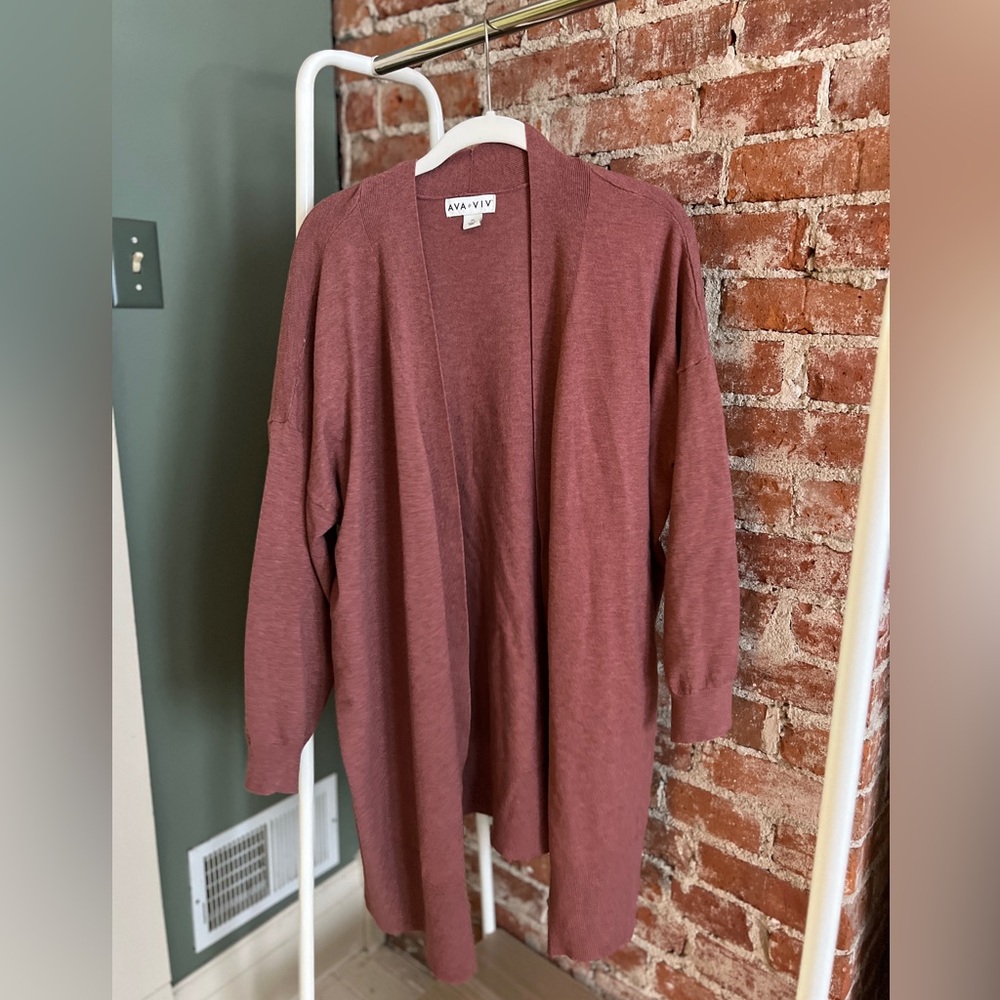 2X Ava & Viv Mauve Cardigan